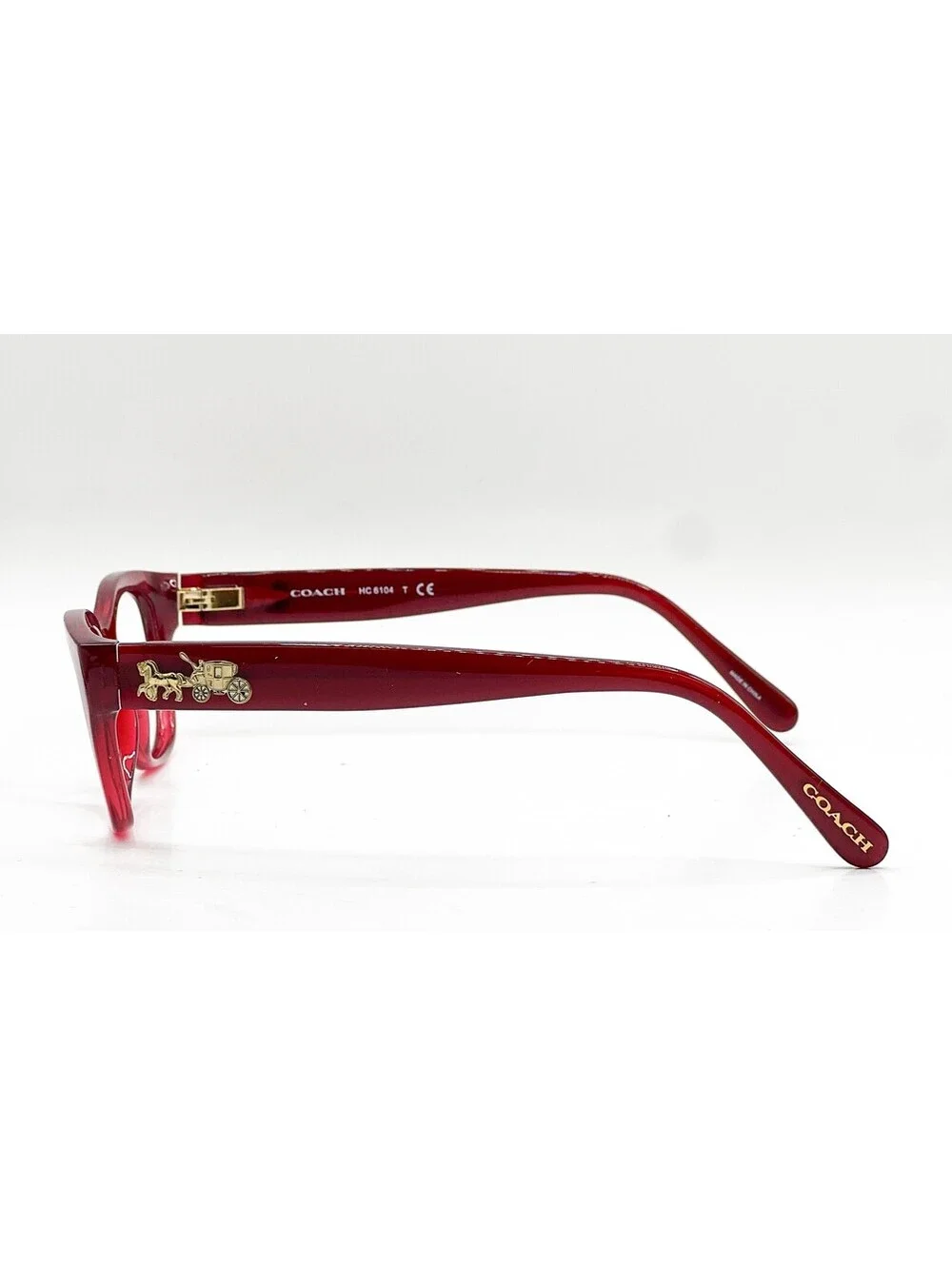 Coach HC 6104 5450 Aubergine Cat Eye Authentic Eyeglass Frames 50-16-140